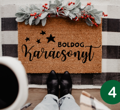 Boldog Karácsonyt csillagokkal lábtörlő